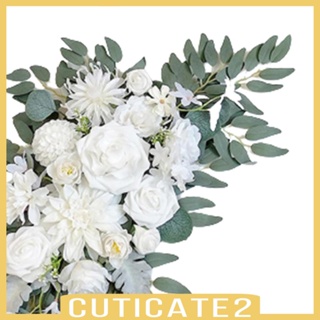 [Cuticate2] พวงหรีดดอกไม้ประดิษฐ์ สมจริง สําหรับงานแต่งงาน