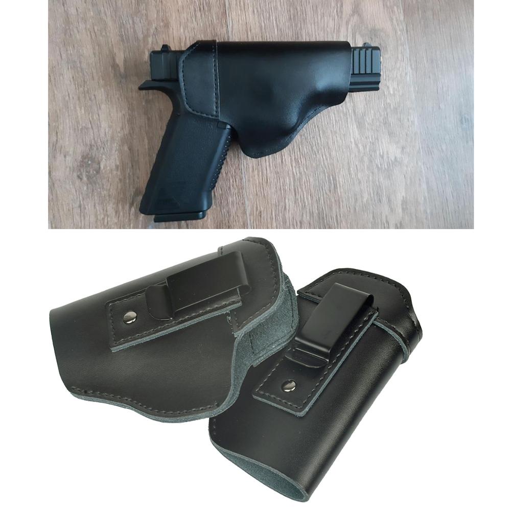 Universal Right  Left Hand Draw Leather IWB Concealed Carry Gun Holster for Glock17 Sig P226 Ruger