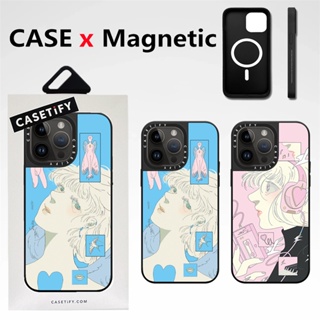 CASETIFY เคสโทรศัพท์มือถือแบบแข็ง กันกระแทก พร้อมกระจก แม่เหล็ก คุณภาพสูง สําหรับ iPhone 14 Pro Max 12 13 Pro Max SAITEMIS