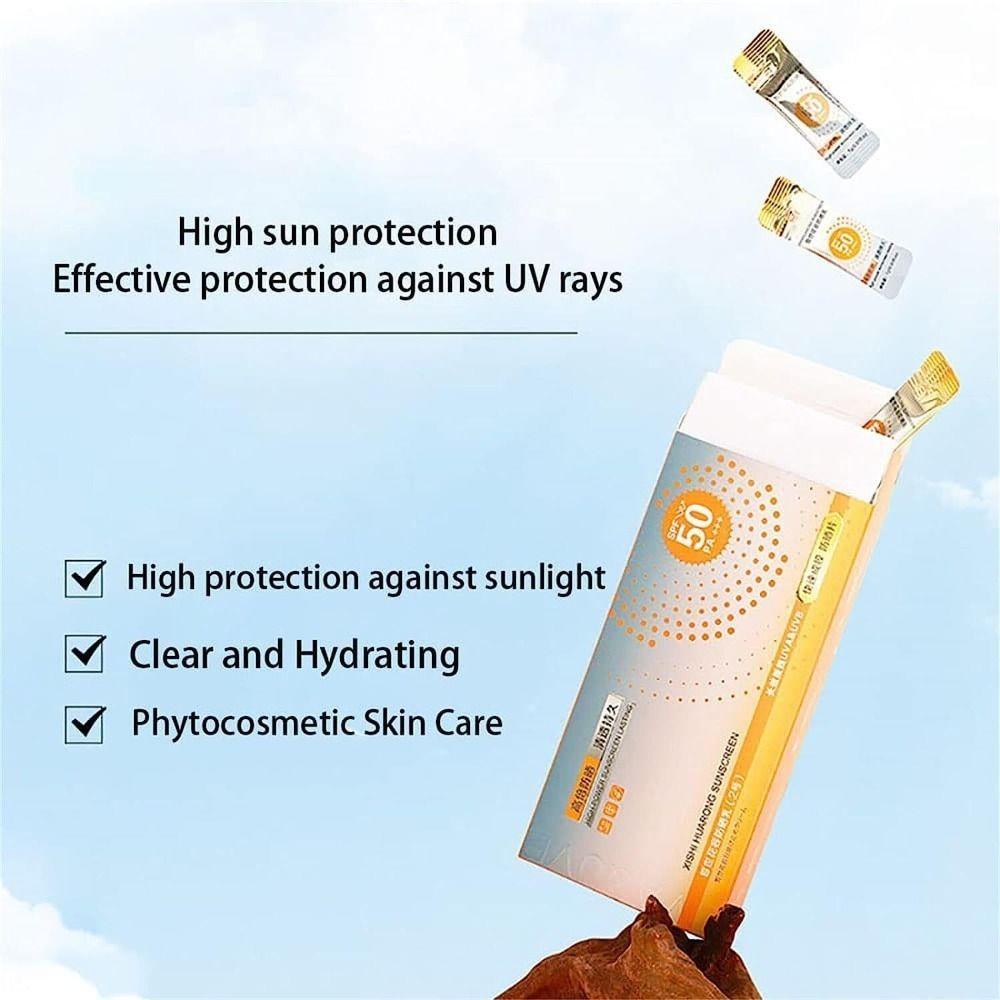 Edonlands ครีมกันแดด Xishi Huarong, Moist Spf 50+ ครีมกันแดดป้องกันแสงแดดซุปเปอร์, อิมัลชั่นเรียบ 50 ชิ้น ครีมกันแดดให้ความชุ่มชื้น Body Sun