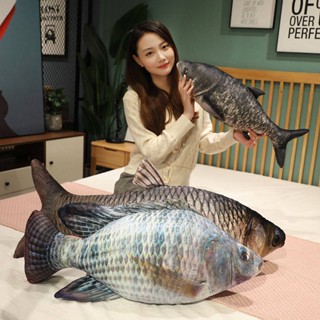 Simulated Fish Doll Doll Crucian Pillow Grass Carp Pillow Plush Toy Fish Cat Children Boys and Girls Sleeping Pillow LxqX