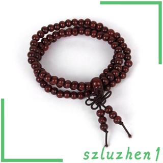 [Szluzhen1] ลูกปัดไม้ 6 มม. 108 เม็ด สําหรับทําสร้อยคอ สร้อยข้อมือ หม่าล่า