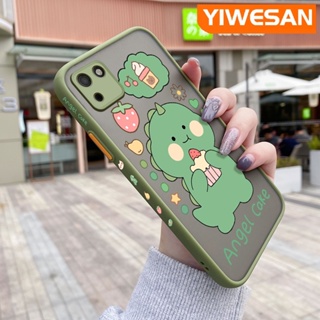 สําหรับ Huawei Y5P เคสการ์ตูนไดโนเสาร์น้อยน่ารัก ดีไซน์ใหม่ บาง ฝ้า เคสโทรศัพท์แข็ง ขอบซิลิโคน กันกระแทก เคสป้องกัน