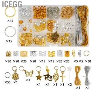 Icegg Dreadlocks Jewelry  300pcs Hair Beader Accessories Clips Decorations for Weddings