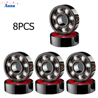 【Anna】8*Bearings Ceramic Ball &amp; Roller Skate  608-2RS High Speed Skateboard Bearings