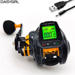 【DAISY Fishing】Fishing Reel Charging Cable Counter Digital Gear Ratio 6.3:1 Large Display