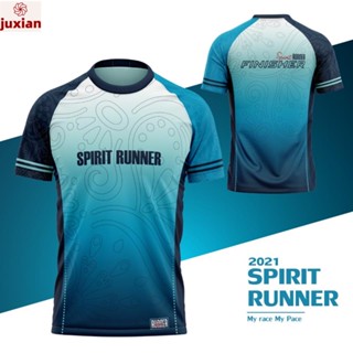 เสื้อกีฬารุ่น SPIRIT RUNNER สีฟ้า-กรม ทูโทน (ลดราคาพิเศษ)
