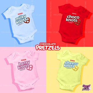 Pretzel Theme Baby Onesie (ปมช็อคโกแลต, ปมมิลค์กี้, ปมชีส, ปมเบอร์รี่) MWHU