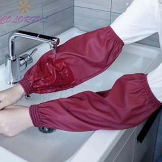 【COLORFUL】Oversleeves Dry Lightweight Red Waterproof For Use Kitchen Preparation