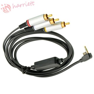 Harriett สายเคเบิ้ลเสียงคอมโพสิต Av สําหรับ Psp 2000 3000 Slim To Tv Tv Tranfer Rca สีดํา 3 Rca/หลากสี