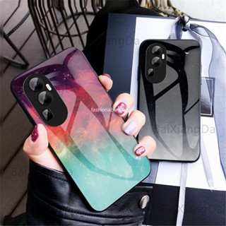 เคสโทรศัพท์มือถือกระจกนิรภัย TPU แข็ง ขอบนิ่ม ไล่โทนสี กันกระแทก สําหรับ Oppo Reno 10 pro plus 10proplus 10pro+ Reno10 pro Reno10pro 2023