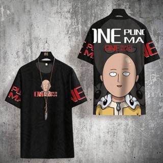 Si เสื้อยืดแขนสั้นลําลอง พิมพ์ลายอนิเมะ One-Punch Man SAITAMA 3D พลัสไซซ์ แฟชั่นสําหรับผู้ชาย และผู้หญิง