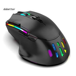 &lt;Dobetter&gt; เมาส์ออปติคอลเล่นเกม แบบกลวง 2.4G RGB สําหรับคอมพิวเตอร์ 1 ชุด