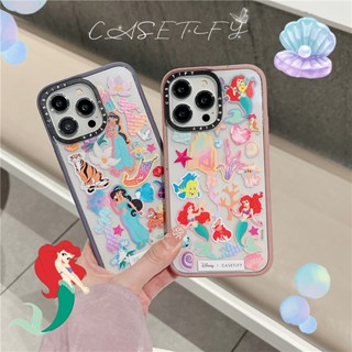 Casetify【ariel the Mermaid】เคสโทรศัพท์มือถืออะคริลิค กันกระแทก ลายดอกกุหลาบแห้ง สําหรับ iPhone 11 12 13 14 Pro Max