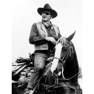 โปสเตอร์ John Wayne Horse สไตล์คาวบอยตะวันตก สําหรับตกแต่งบ้าน