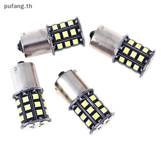 Pufang หลอดไฟเลี้ยว LED 1156 BA15S 2835 33-SMD สีขาว สําหรับรถยนต์ 4 ชิ้น