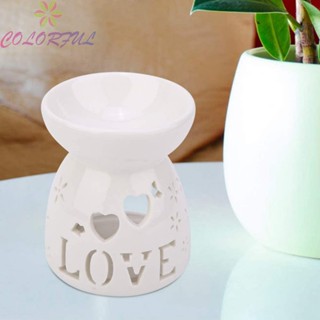 【COLORFUL】Wax Burner Wax Melts Ceramic Tray Electric Wax Melt Essential Oils Hollowout