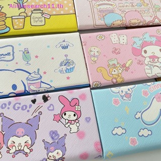 SANRIO Alittlesearch11 กล่องเก็บแว่นสายตาสั้น ลายการ์ตูนคิตตี้ เมโลดี้ คุโรมิ ชินนาม่อนโรล แบบพกพา พับได้ สําหรับนักเรียน