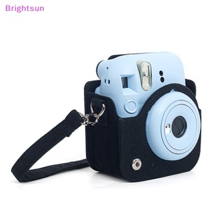 Brightsun ใหม่ เคสกระเป๋าใส่กล้อง แบบพกพา 1 ชิ้น พร้อมสายคล้องไหล่ ปรับได้ สําหรับ Fujifilm Instax Mini 12 Felt