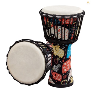 Tosw) เครื่องดนตรีกลองแอฟริกัน Djembe 8 นิ้ว แบบพกพา สีสันสดใส