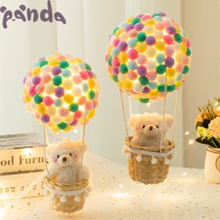 Panda ของเล่นตุ๊กตา, DIY บอลลูนลมร้อน, ตุ๊กตาตุ๊กตาหมีการ์ตูน, ของเล่นตกแต่งสร้างสรรค์, ของขวัญสำหรับเด็กชายและเด็กหญิง 0091