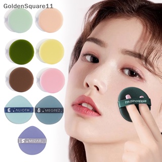 Goldensquare พัฟฟองน้ําแต่งหน้า ทรงสามเหลี่ยม ขนาดเล็ก ผ้าฝ้ายนุ่ม ล้างทําความสะอาดได้