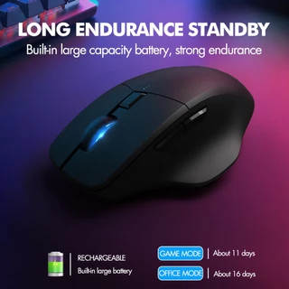 GOOJODOQ เมาส์ไร้สาย Bluetooth 2.4G 4000 DPI ชาร์จเงียบ ใช้กับแล็ปท็อป/แท็บเล็ต/Android gaming
