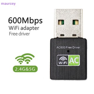 Maurcey ฟรีไดรเวอร์ USB Wifi อะแดปเตอร์ 600Mbps Wi Fi เสาอากาศ 5ghz USB อีเธอร์เน็ต PC Wi-Fi อะแดปเตอร์ Lan Wifi Dongle AC Wifi ตัวรับสัญญาณ TH