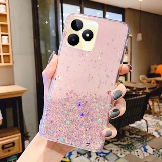 เคสโทรศัพท์มือถือแบบนิ่ม TPU ใส ลายกลิตเตอร์ดาว ระยิบระยับ สําหรับ Realme C53 NFC 5G 2023 Narzo N53 NarzoN53