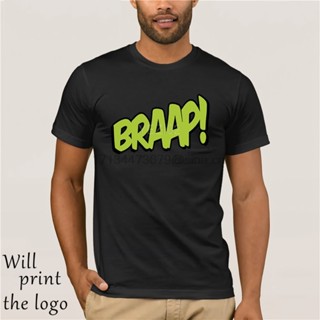 Braap เสื้อยืด แขนห้าส่วน สีแดง XS-4XL-5XL-6XL