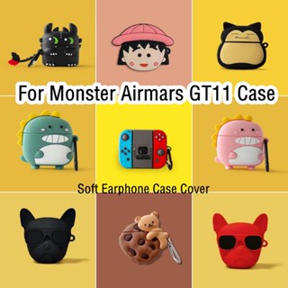 พร้อมส่ง!  เคสหูฟัง แบบนิ่ม กันกระแทก ลายการ์ตูนมอนสเตอร์ สําหรับ Monster Airmars GT11 GT11