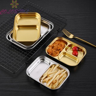 【COLORFUL】Dinner Tray Lunch Container Mirrored Polish Reusable Safe Wear Resistance