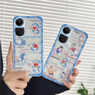 ขายดี เคสโทรศัพท์มือถือแบบนิ่ม ใส กันกระแทก ลายการ์ตูนโดราเอมอนน่ารัก สําหรับ Oppo Reno10 Reno 10 Pro 10 Pro+ 5G 2023 Reno10Pro+