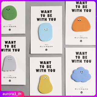 【กำลังจัดส่ง】 Jelly Bean Bio Series Creative Cartoon Post-It Notes 6 Types Tearable Message Notes