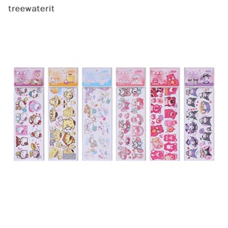 Tr Kawaii Sanrio สติกเกอร์ ลายการ์ตูนอนิเมะ Kuromi Cinnamoroll น่ารัก สําหรับตกแต่งโทรศัพท์มือถือ กระเป๋าดินสอ ของเล่นเด็ก