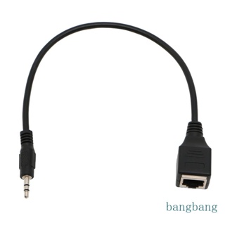 Bang สายเคเบิลอะแดปเตอร์ซ็อกเก็ตอีเธอร์เน็ต 3 5 มม. ตัวผู้ TRS เป็น RJ45 1 ชิ้น