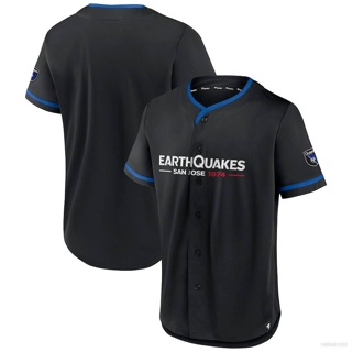 เสื้อคาร์ดิแกนเบสบอล HQ1 2023-2024 MLS San Jose Earthquakes Jersey QH1