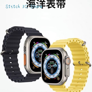 สายนาฬิกาข้อมือซิลิโคน สําหรับ Apple Watch series 8 7 6 5 4 41 44 45 49 มม.