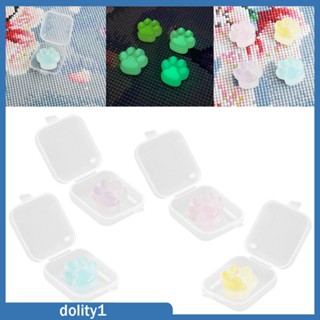 [Dolity1] กระดาษปักครอสติชคริสตัล รูปกรงเล็บแมว DIY สําหรับเย็บผ้า 4 ชิ้น