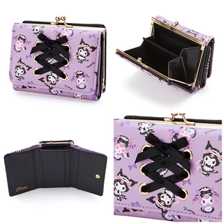 Sanrio PU Wallet Hello Kitty Card Bag Cute Kuromi Casual Fashion PU Leather Folding Wallet Cute Cinnamoroll Birthday Gifts