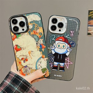 เคสป้องกันโทรศัพท์มือถือ ลายการ์ตูนแมวน่ารัก สีเงิน สําหรับ iPhone 12 13 14promax 11 14