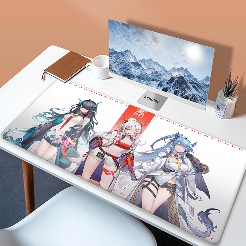 Arknights แผ่นรองเมาส์ คีย์บอร์ด ลายการ์ตูนอนิเมะ ขนาดใหญ่ XXL 90x40 ซม. สําหรับเล่นเกมคอมพิวเตอร์
