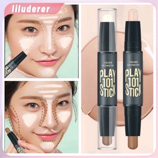 Color Geometric Highlighter Contouring Stick Double-headed Dual-use Nose Shadow Repairing Pow HO