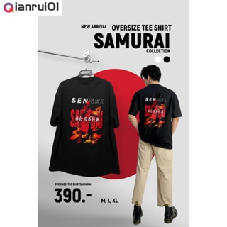 (Qianrui01) 🌈เสื้อยืดแขนสั้นOVERSIZE SAMURAI1