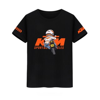 KTM เสื้อยืดพิมพ์ลายการ์ตูนมอเตอร์ไซค์ (5 สี)#02