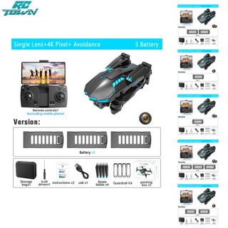 Rctown X6 PRO โดรนบังคับ ขนาดเล็ก พร้อมกล้อง สําหรับผู้เริ่มต้น 4K HD Camera WIFI FPV Rc Drones 120° เลนส์พับได้ RC ปรับได้