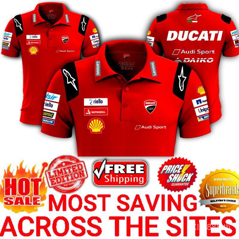 Super Premium: 2020 Ducati Corse Moto GP Racing Team เสื้อโปโล แขนสั้น คอปก ลายกราฟิก ขนาดใหญ่ สําหรับผู้ชาย ผู้หญิง NXRC