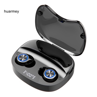 Huarmey TW90 หูฟังอินเอียร์ไร้สายบลูทูธ V50 สเตอริโอ HiFi สัมผัสอัจฉริยะ พร้อมไมโครโฟน