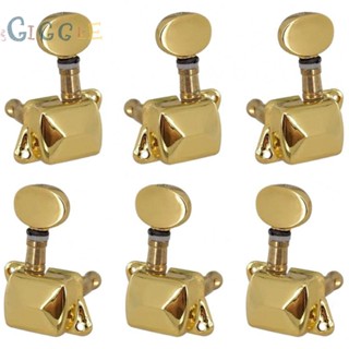 ⭐READY STOCK ⭐Metal Semi Closed Button Tuning Pegs 6pcs For Acoustic &amp; Electric Guitars Golden