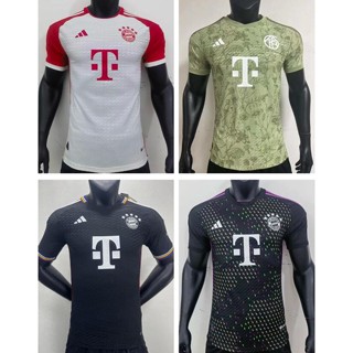 เสื้อกีฬาแขนสั้น ลายทีมชาติฟุตบอล Bayern Munich maillot de foot ชุดเยือน คุณภาพสูง 2023 2024